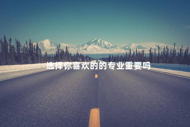 选择你喜欢的的专业重要吗