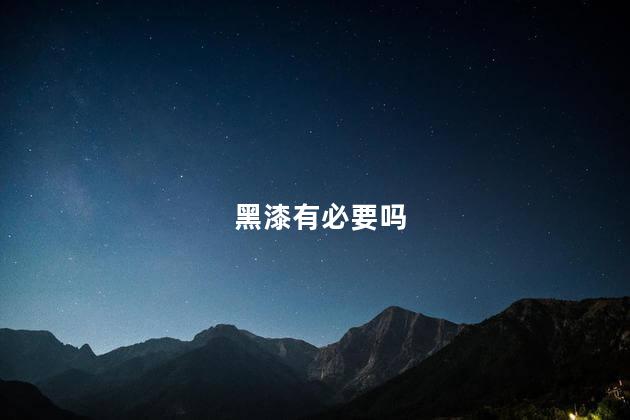 黑漆有必要吗