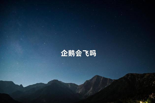 企鹅会飞吗