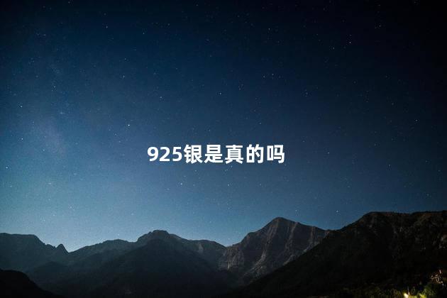 925银是真的吗