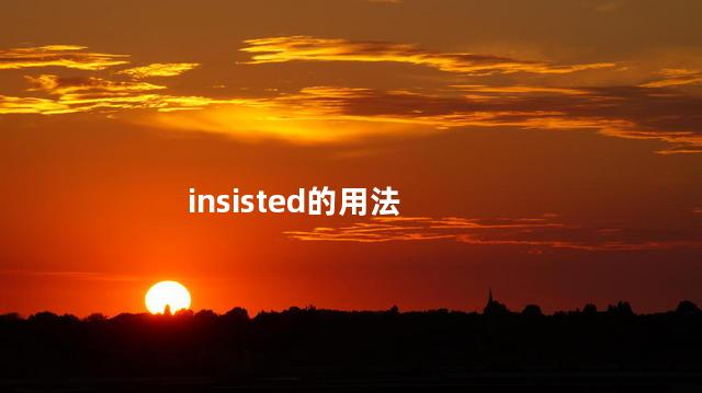 insisted的用法