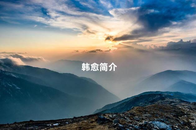 韩愈简介