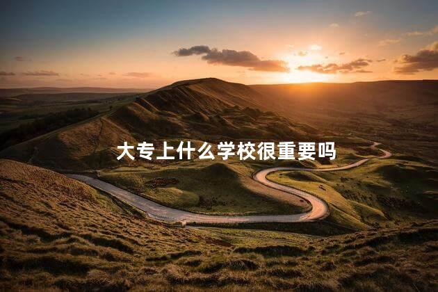大专上什么学校很重要吗