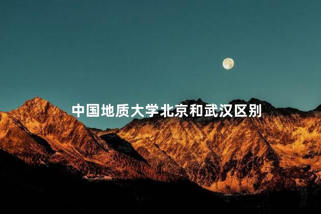中国地质大学北京和武汉区别
