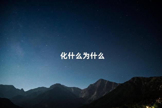化什么为什么