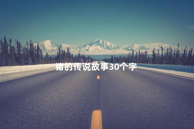 猪的传说故事30个字