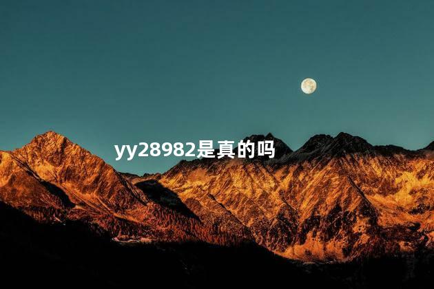 yy28982是真的吗