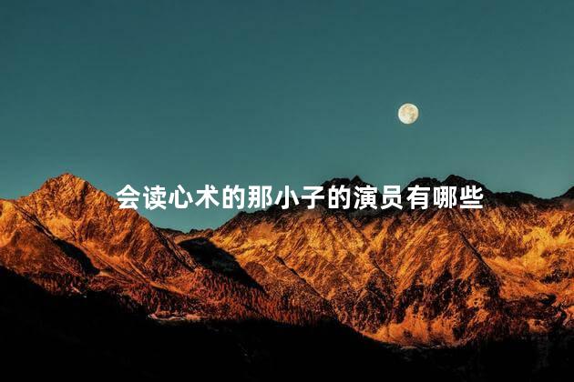会读心术的那小子的演员有哪些