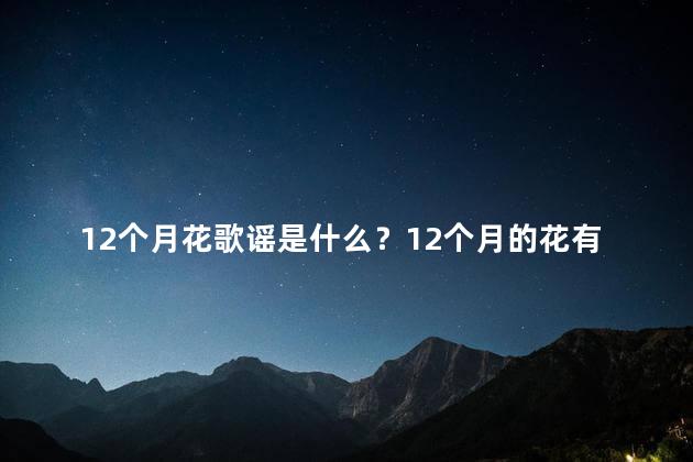 12个月花歌谣是什么？12个月的花有哪些？