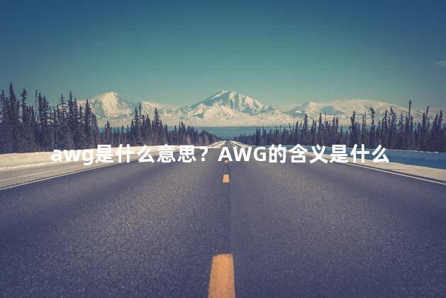 awg是什么意思？AWG的含义是什么