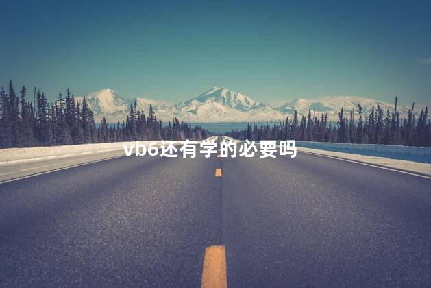 vb6还有学的必要吗