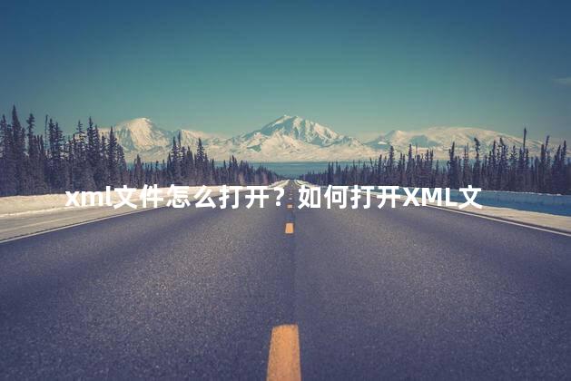 xml文件怎么打开？如何打开XML文件？