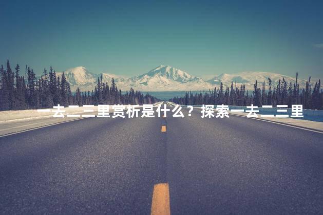 一去二三里赏析是什么？探索一去二三里的魅力