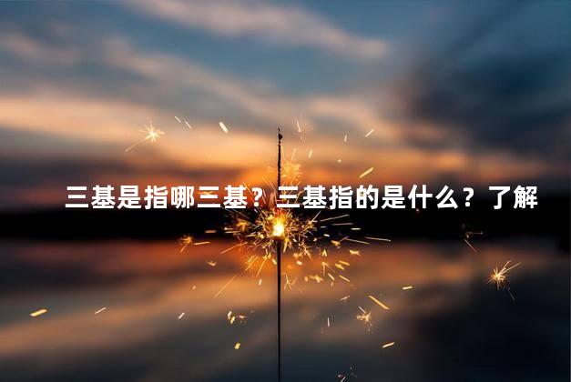 三基是指哪三基？三基指的是什么？了解原标题以及相关上下文能够更好地进行重写。