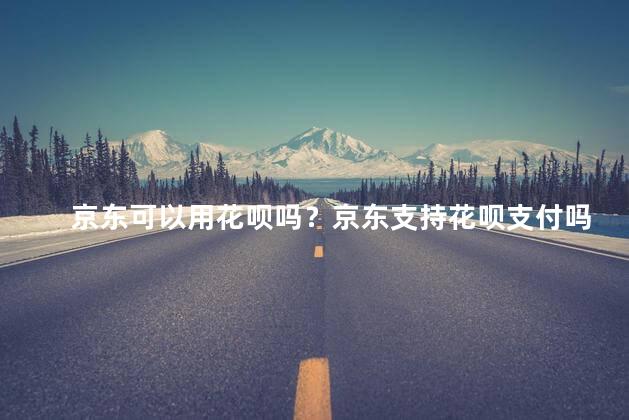 京东可以用花呗吗？京东支持花呗支付吗