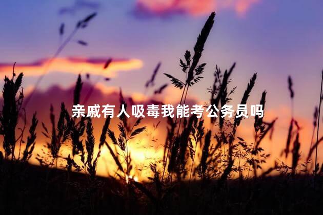 亲戚有人吸毒我能考公务员吗