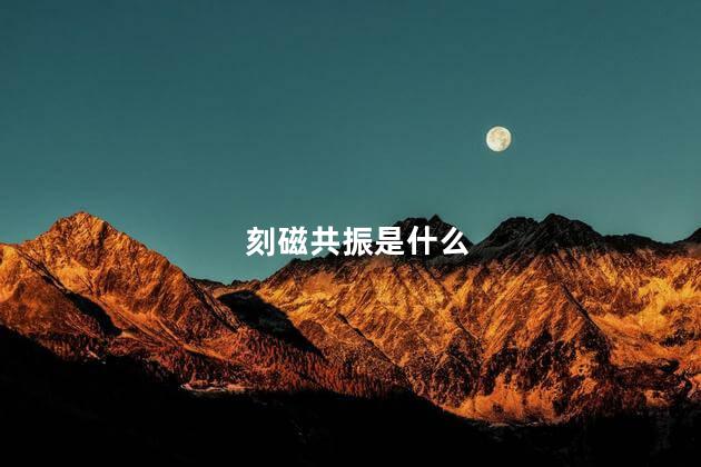 刻磁共振是什么，刻磁共振的作用是什么