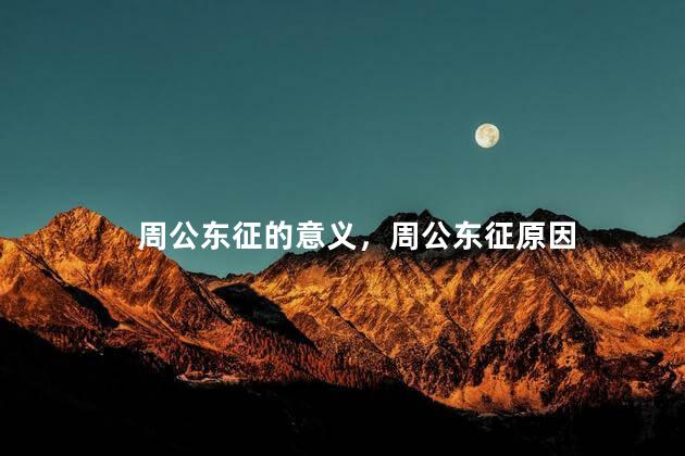 周公东征的意义，周公东征原因