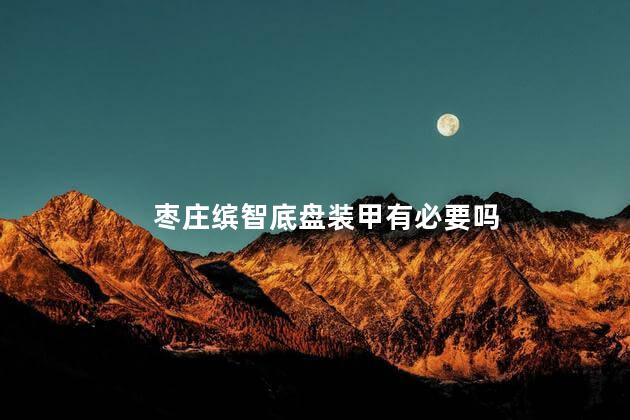 枣庄缤智底盘装甲有必要吗