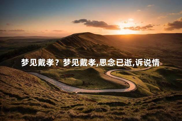 梦见戴孝？梦见戴孝，思念已逝，诉说情谊