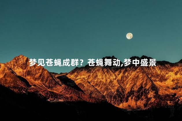 梦见苍蝇成群？苍蝇舞动，梦中盛景