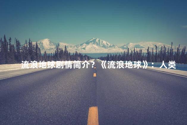 流浪地球剧情简介？《流浪地球》：人类共同抗击危机！