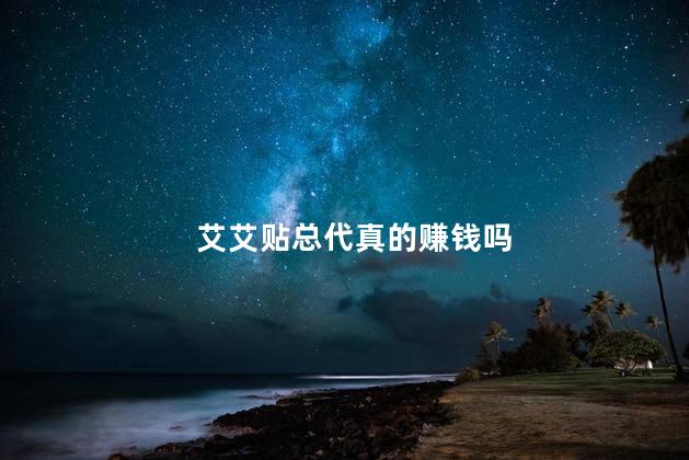 艾艾贴总代真的赚钱吗