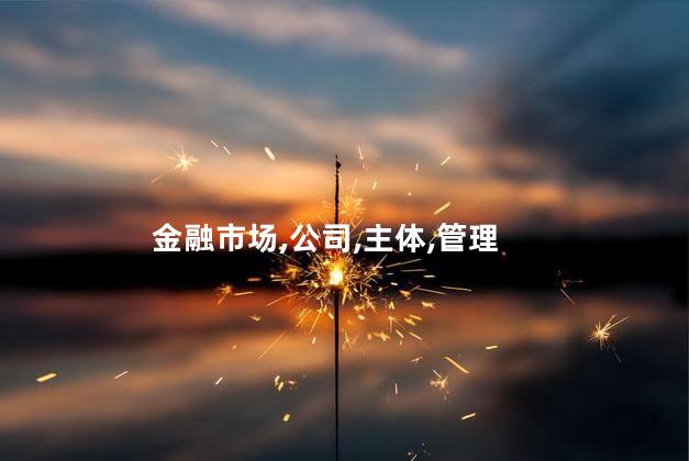 金融市场的主体主要指什么？金融市场的核心力量是什么